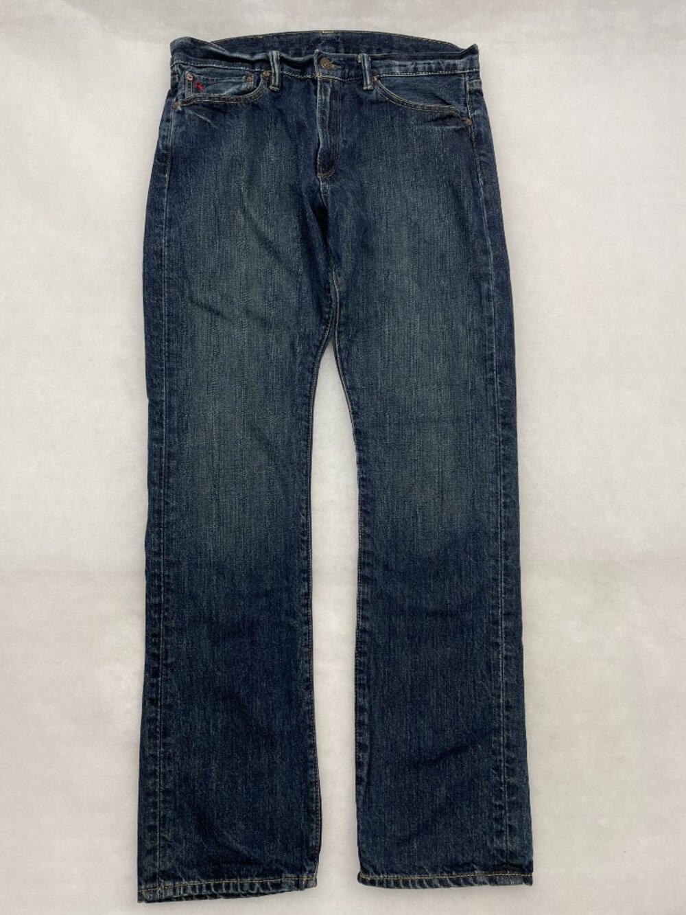 Polo Ralph Lauren 018 Slim Straight Dark Wash Denim Jeans Men's 34x33 - Picture 8 of 16